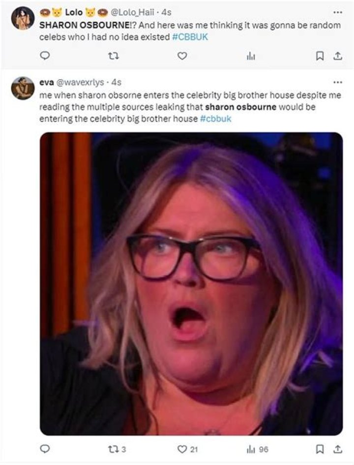 Sharon took to Twitter to voice her support of Piers Morgan