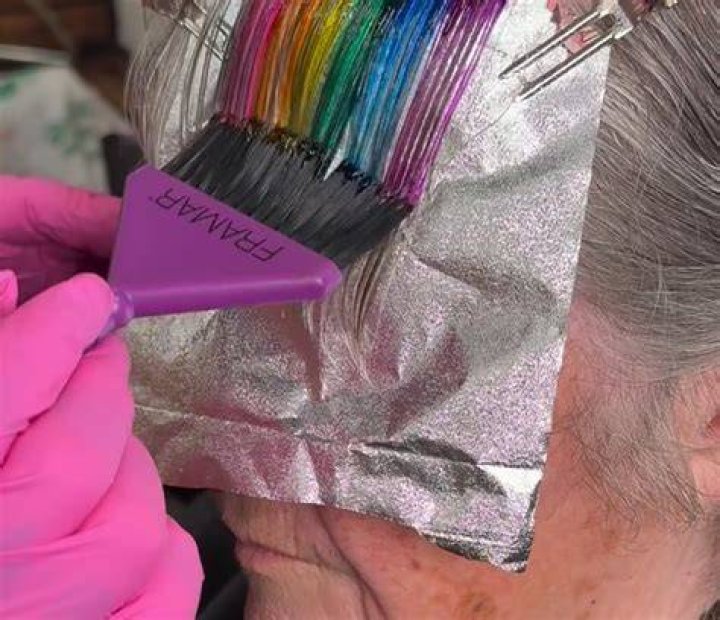She decided to dye her dress to give it a new lease of life