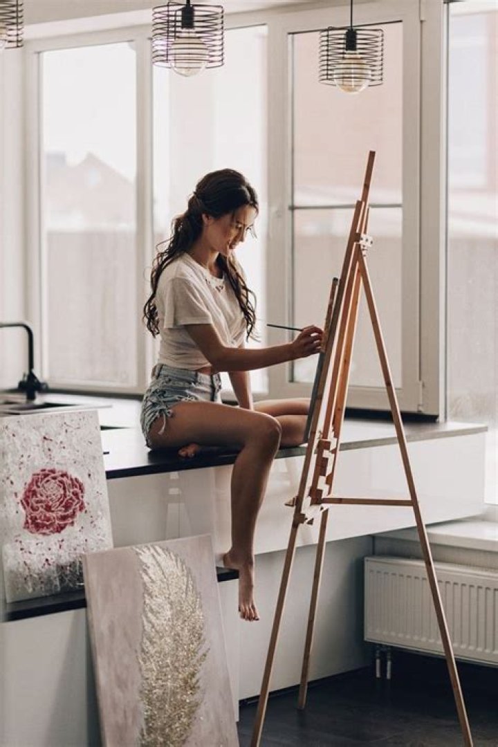 She has been busy painting the dining area of the home and adding new fixtures