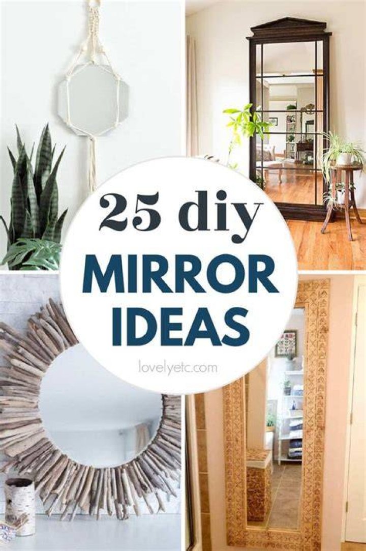  She made the stunning mirror using a basic mirror from Poundland and BBQ sticks
