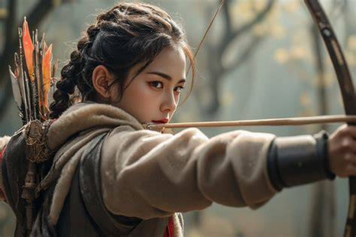 She mainly uses a bow but also hunts with a gun