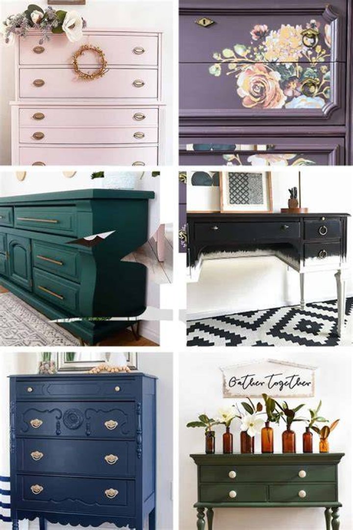 She painted the furniture herself to create a chic look