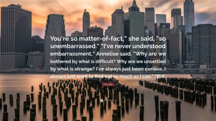 She said she never understood why, until now