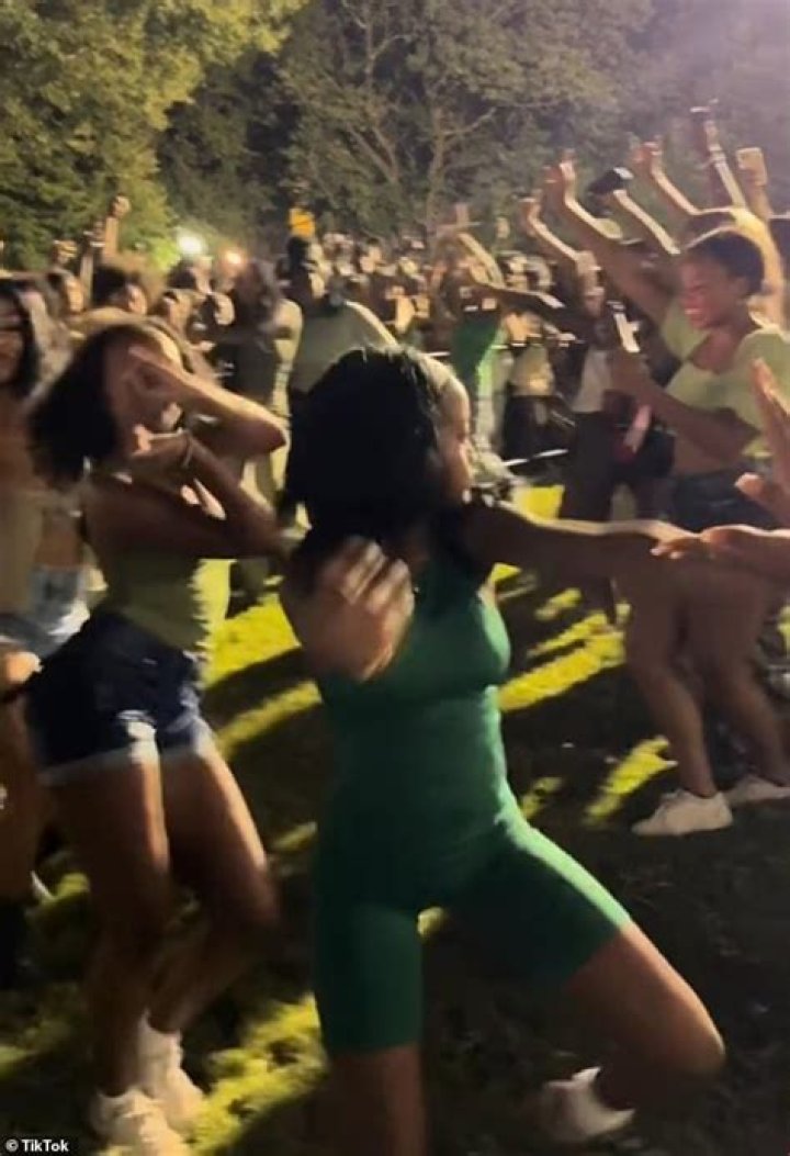 She showed off her moves in the video as the song played at a techno show with Tiesto beside her