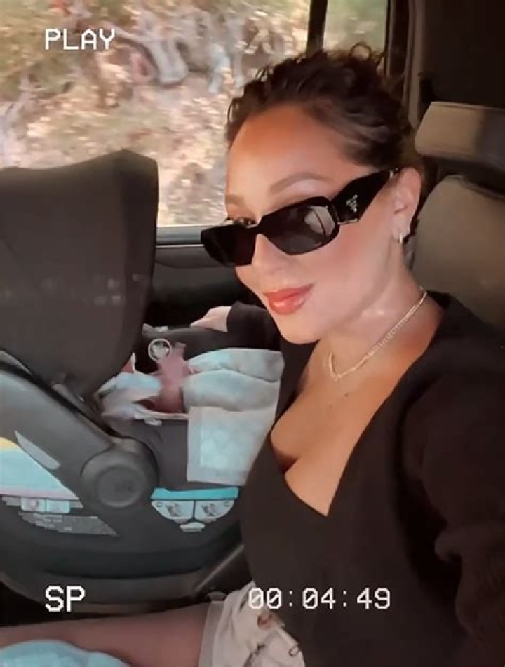 She told fans her baby was 'on her way'