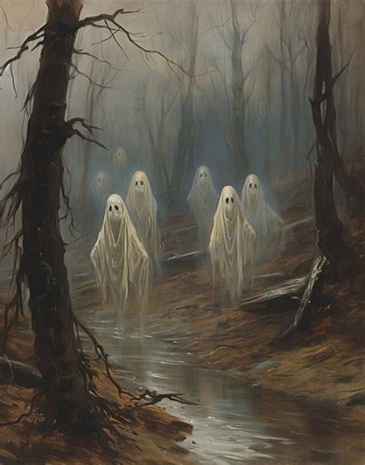 Spooky artwork is seen in the town of Westfield