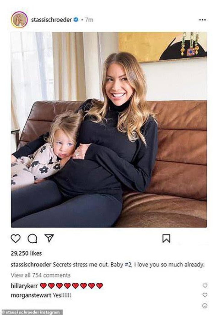 Stassi announced she was pregnant back in June