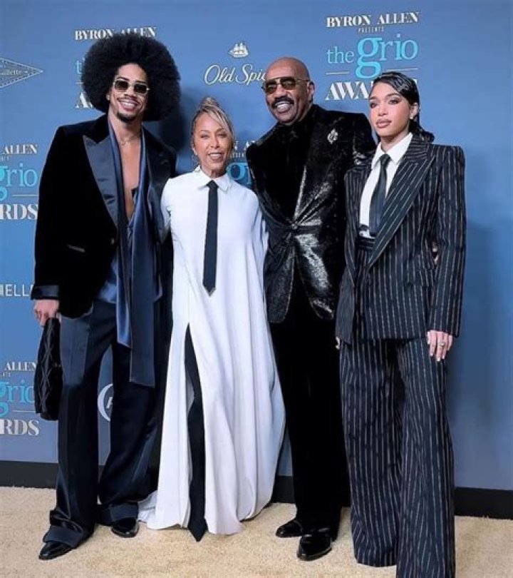 Steve Harvey attended the Grio Awards on Monday with his family and wore a sparkly suit