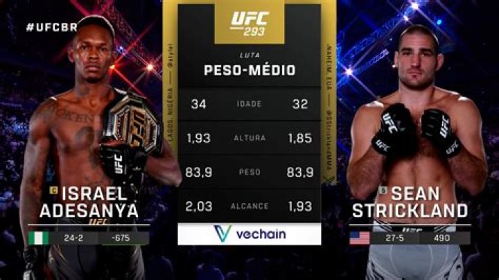 Strickland, right, beat Israel Adesanya in Australia at the weekend