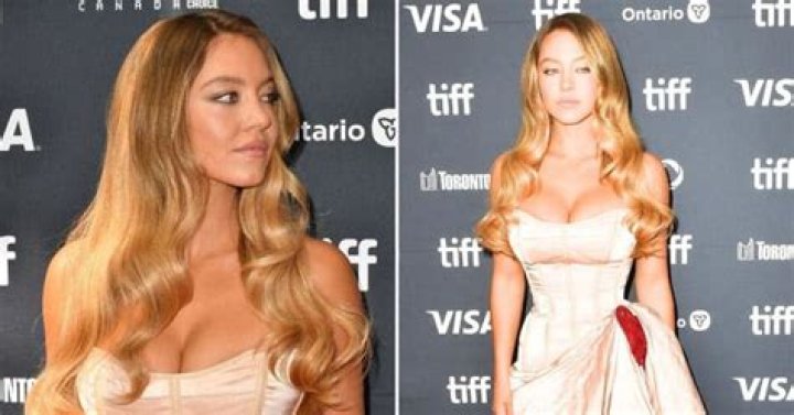 Sydney Sweeney nearly busted out of a blue corset as well as a thin pink swimsuit