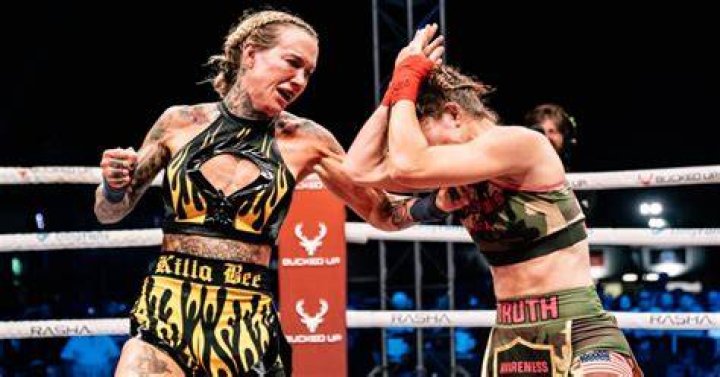 Taylor Starling pictured during the fight
