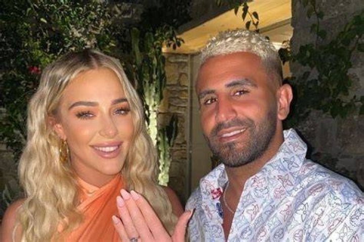 Taylor Ward, left, married Manchester City forward Riyad Mahrez last year