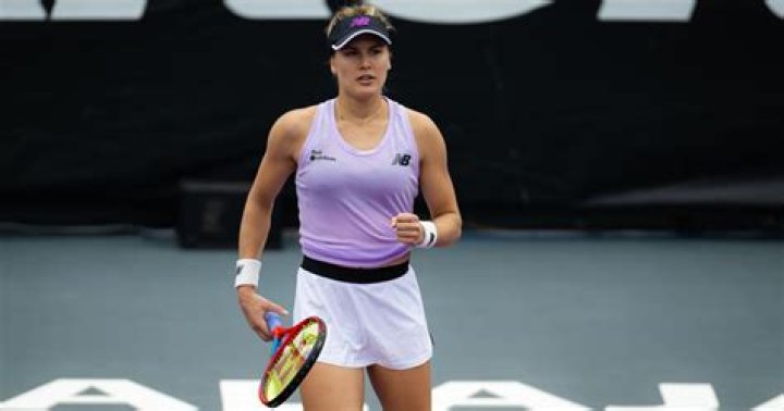 Tennis star Eugenie Bouchard went swimming in the sea despite having her arm in a sling