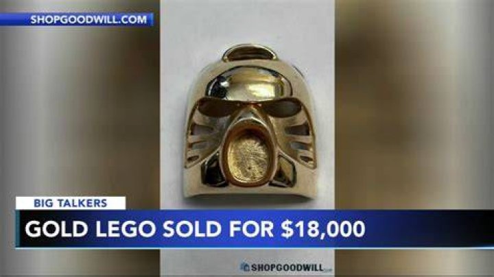 The 14-karat gold Bionicle Hau mask is worth $18,000