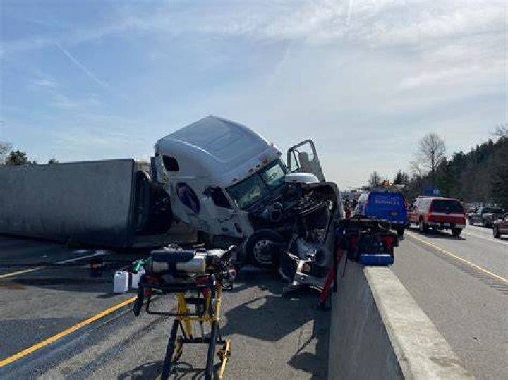 The accident involving a truck carrying a radioactive uranium compound happened along the I-95 in Cumberland County, North Carolina, at around 11.30 am