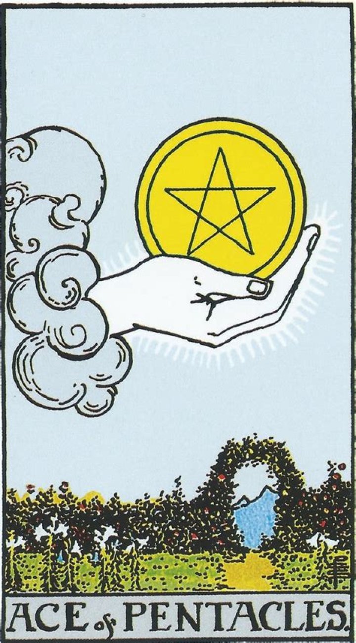 The Ace of Pentacles is a sign of new beginnings.