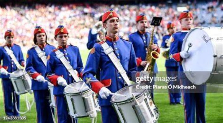 The Artane band played an emotional rendition of his hit Christmas tune during the procession
