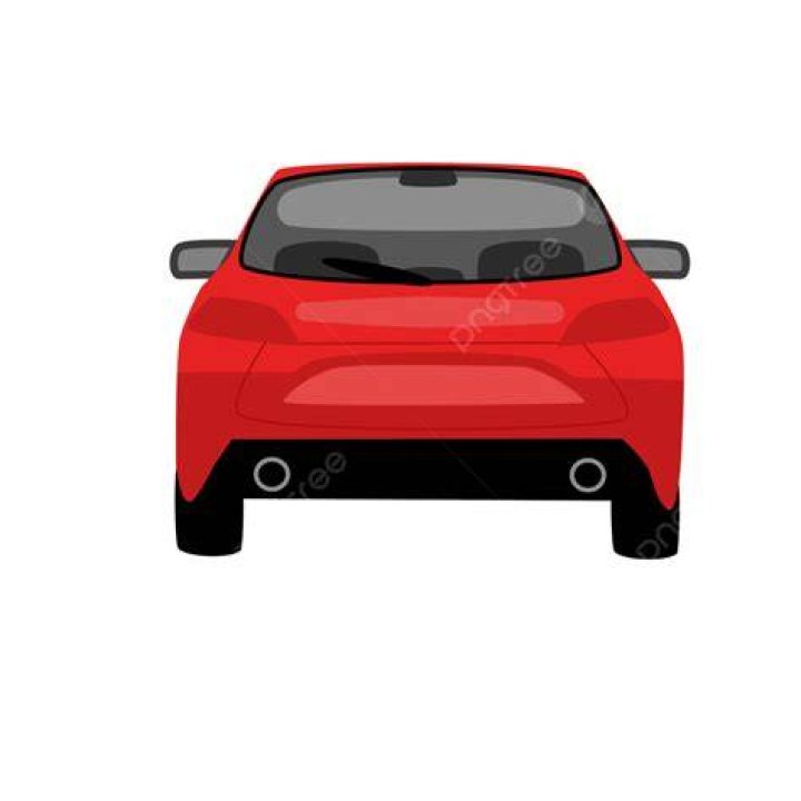 The backward car, in red, is on the left side of the screen