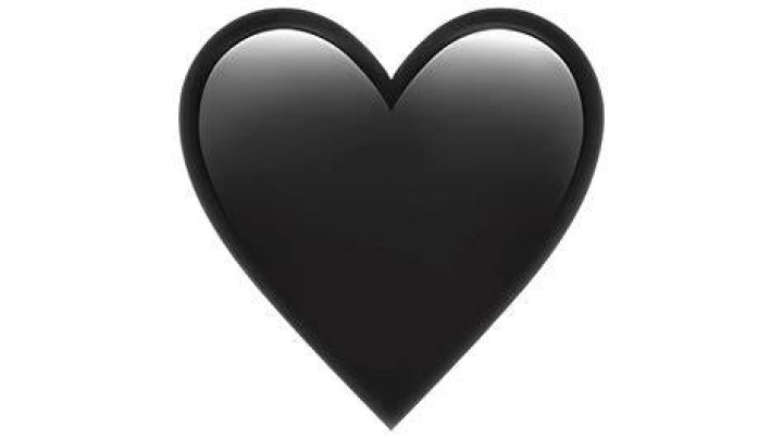 The black heart emoji is one of over 20 different heart emojis available to use