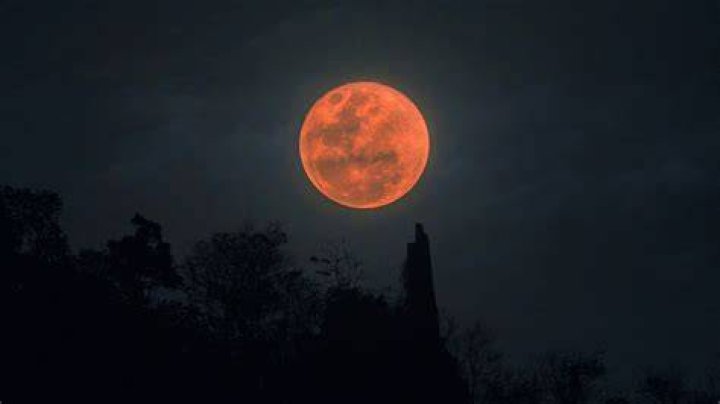 The blood moon, pictured appearing over Whitley Bay, is significant to various communities