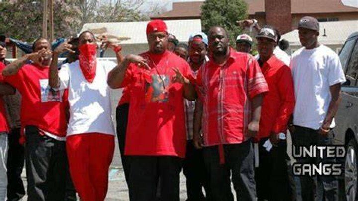 The Bloods gang is associated with the color red