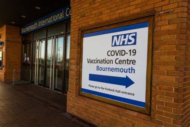 The Bournemouth Covid vaccination centre in Dorset, which opened today and will vaccinate more than 9,000 people a week when running at capacity