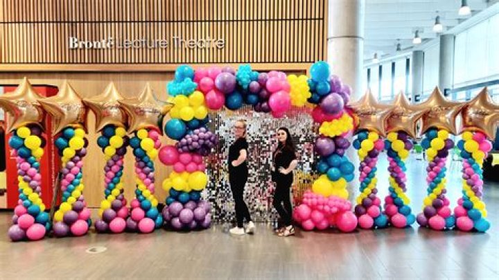 The celebrations included huge balloon displays and two birthday cakes