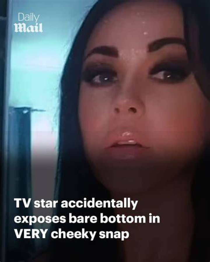 The cheeky star exposes her bum and in the sheer pieces