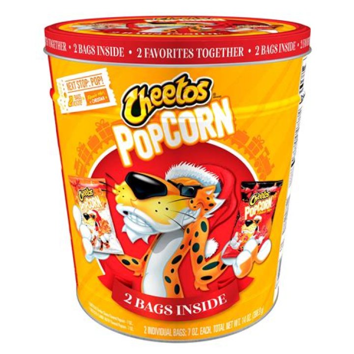 The Cheetos popcorn tin is available for $2.24