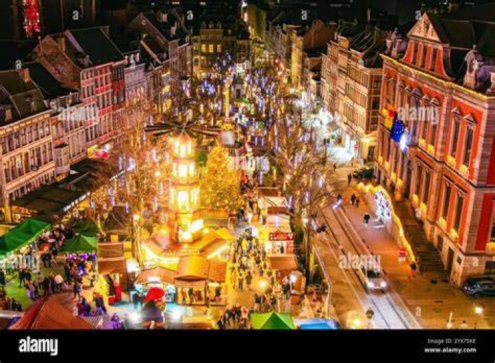 The Christmas market in Liege, Belgium