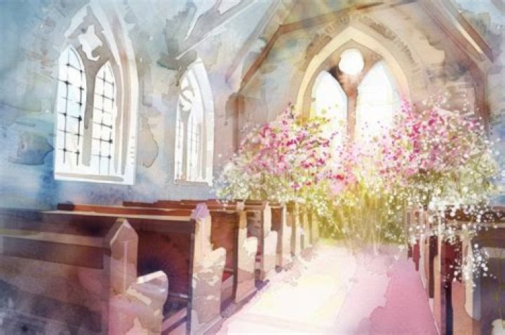 The church still had pews inside