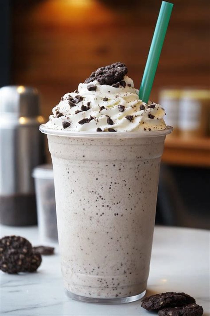 The cookie and cream frappe is revealed