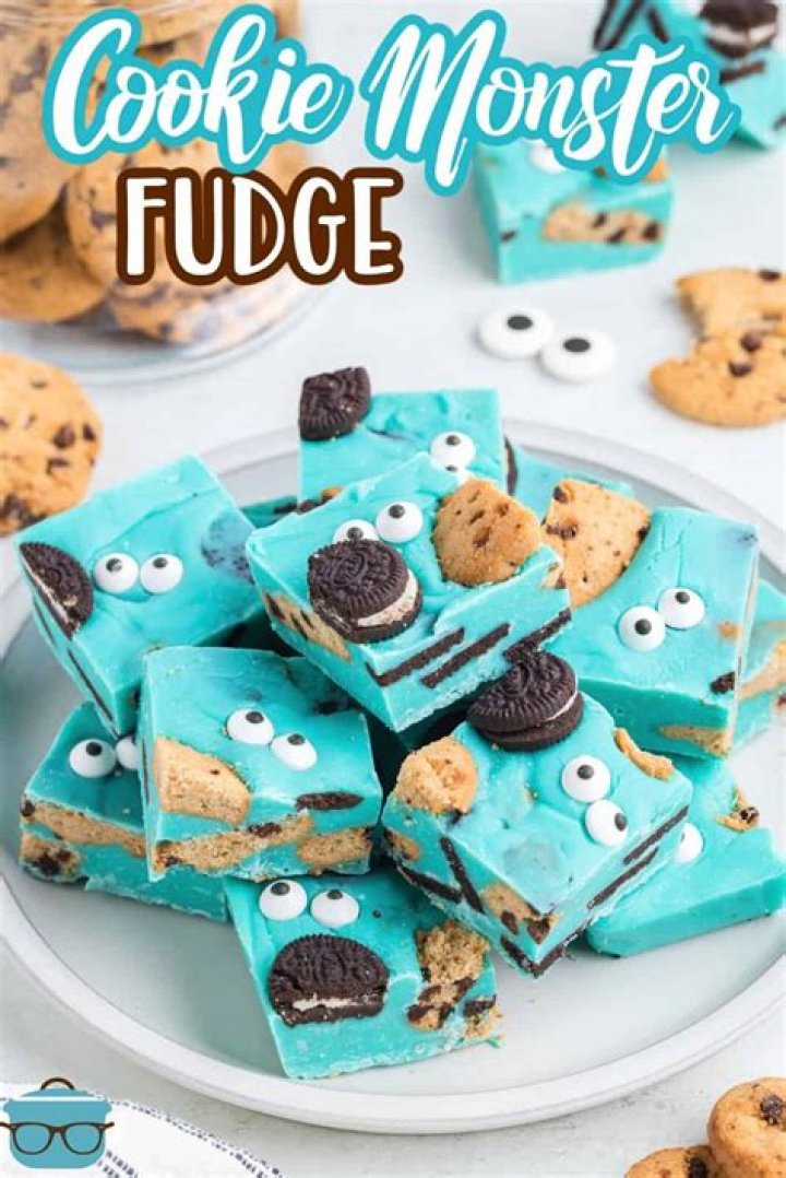  The Cookie Monster fudge looks incredible, and so easy to make