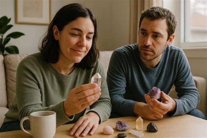 The couple used healing crystals at the birth of baby Gunner Stone