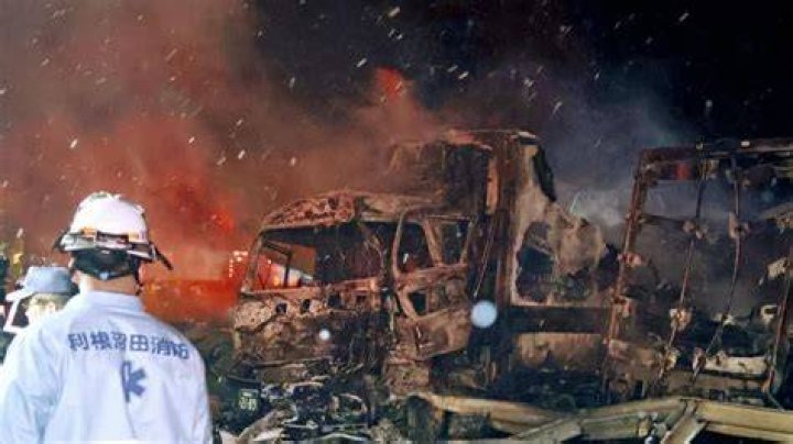 The crash started a massive blaze and sparked fears of a terrorist attack