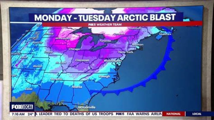 The DC area through Monday climbed to 4 to 8 inches