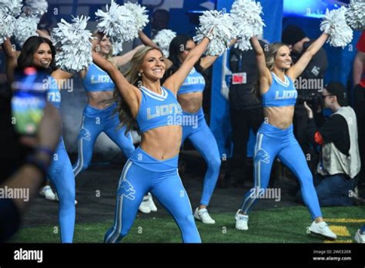  The Detroit Lions Cheerleaders during a Detroit Lions versus Green Bay Packers game