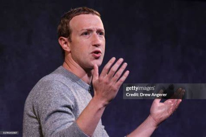 The Facebook CEO is seen here in 2019
