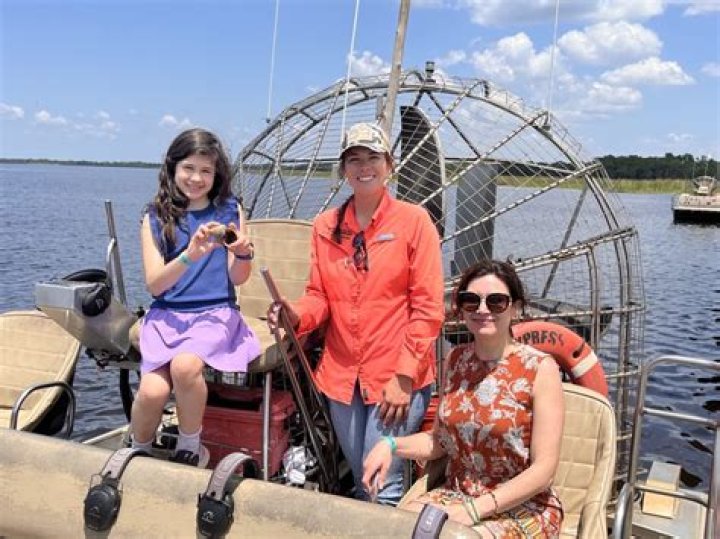 The family enjoyed an airboat ride around the wetlands of the Florida Everglades