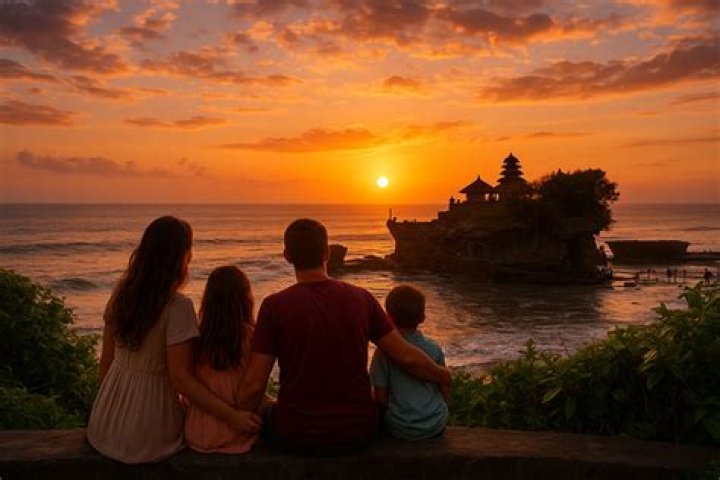 The family visited temples across the area