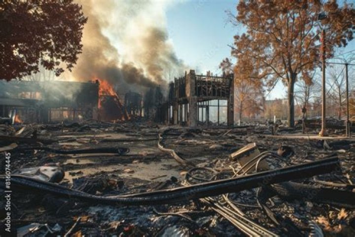 The fire burned seven buildings comprised of the 28 units