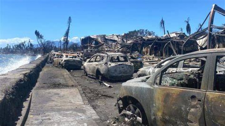 The fires have destroyed cars and buildings