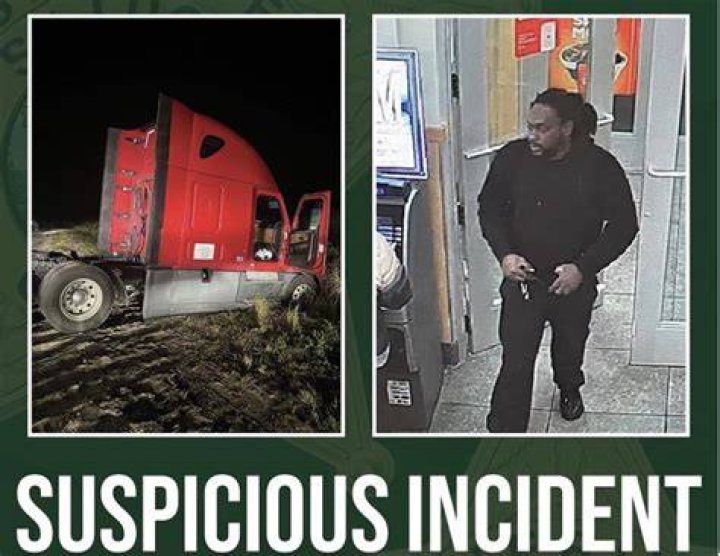 The furious bloodied truck owner was struck several times before leaving in his truck