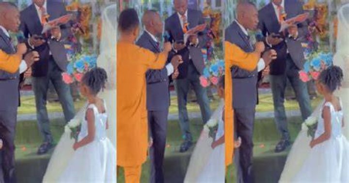 The groom left his guests stunned during his speech at the engagement party