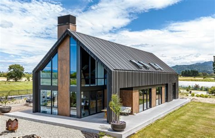 The home features a barn
