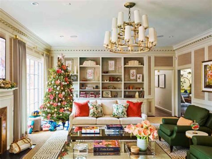 The home is decorated with paintings inside