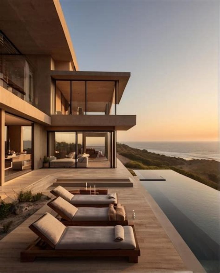 The huge villa came complete with a spacious and modern living area