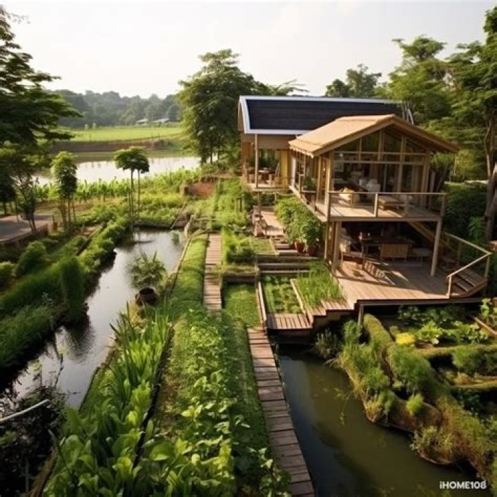 The incredible home is surrounded by clear skies and greenery