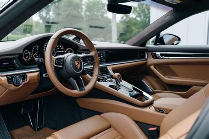 The interiors for the Porsche are futuristic and stunning
