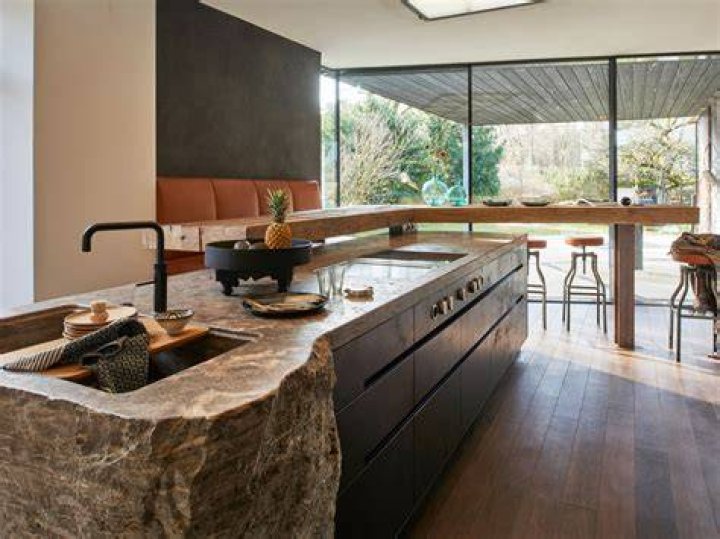 The kitchen is made from fiberglass moulds